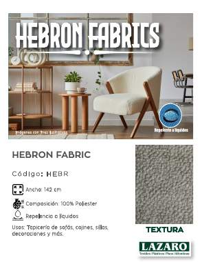 Portada del catálogo Hebron Fabric