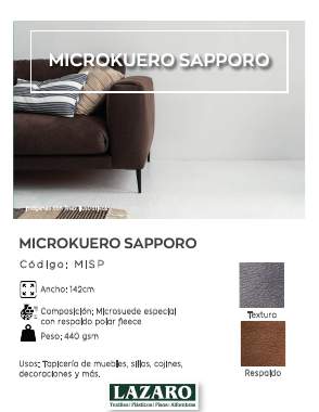 Portada del catálogo Microkuero Sapporo
