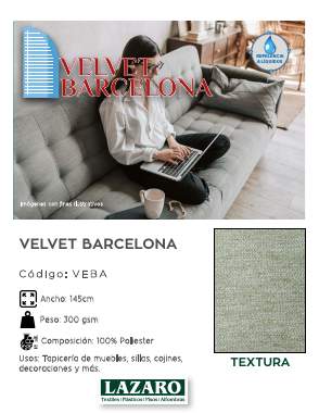 Portada del catálogo Velvet Barcelona